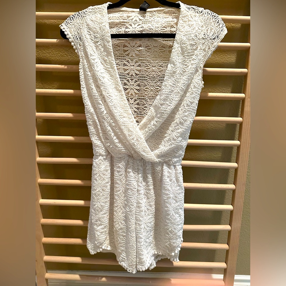 White lace romper
